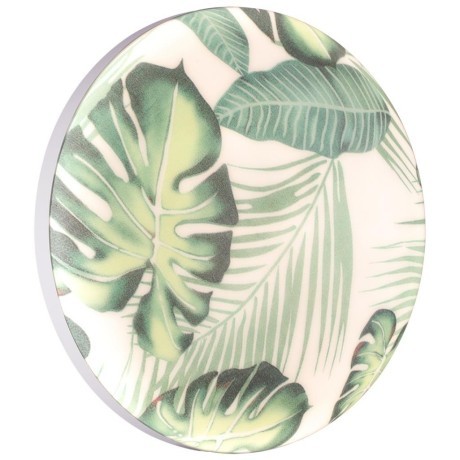 7748/DL PALE SN Светильник светодиодный потолочный пластик/белый/зеленый LED 48Вт 3000-6000К D380 IP43 пульт ДУ FLORI