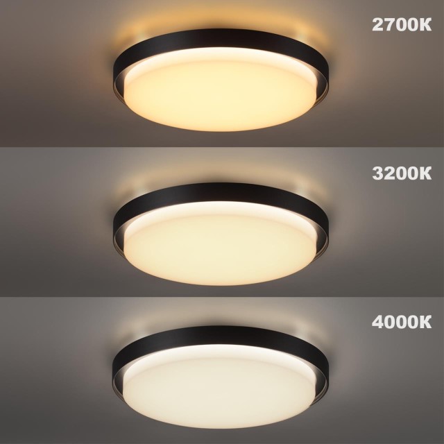 Novotech VIRTUO STREET 359721 Уличный круглый потолочный LED-светильник, 30Вт, 2600Лм, CCT перекл. цветовой температуры внутри корпуса 2700/3200/4000К, CRI90, 220-240В, IP65, черный алюминий и белый пластик, диаметр 290 мм, высота 64,3 мм