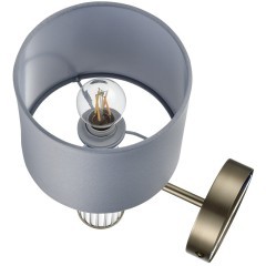 8108/1W MODERNI LN25 латунь титаниум/серый, металл/текстиль/стекло Бра E14 40W 220V DAMONA