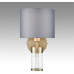 8108/1W MODERNI LN25 латунь титаниум/серый, металл/текстиль/стекло Бра E14 40W 220V DAMONA