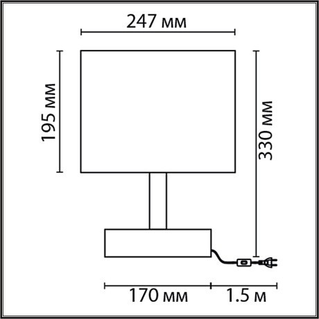 Настольная лампа E27 220V Lumion MADERANA 8206/1T