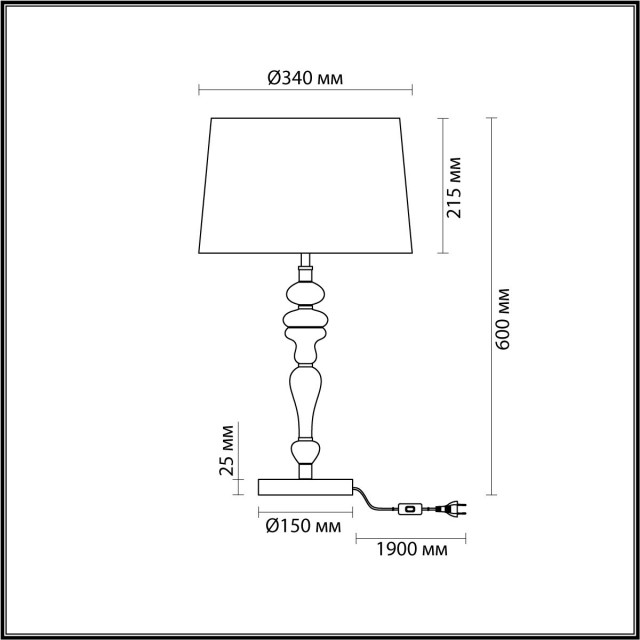 Настольная лампа ODEON LIGHT HOMI 5040/1T