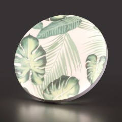 7748/EL PALE SN Светильник светодиодный потолочный пластик/белый/зеленый LED 70Вт 3000-6000К D480 IP43 пульт ДУ FLORI