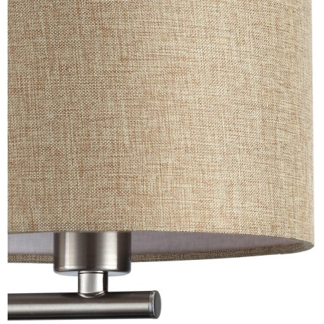 8250/2W MODERNI LN25 000 никель/бежевый, металл/текстиль бра Е14 40W+ LED 3W 4000K 220V NIKKI