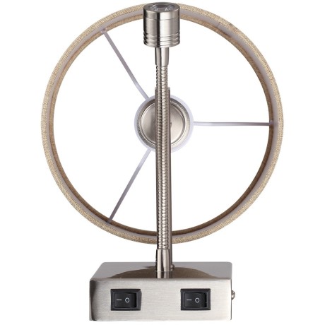 8250/2W MODERNI LN25 000 никель/бежевый, металл/текстиль бра Е14 40W+ LED 3W 4000K 220V NIKKI