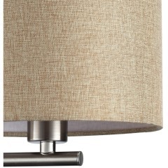 8250/2W MODERNI LN25 000  никель/бежевый, металл/текстиль бра Е14 40W+ LED 3W 4000K 220V NIKKI