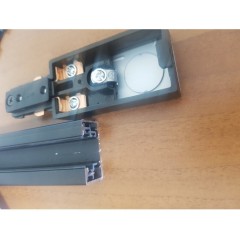 Шинопровод трехжильный 1м однофазный с вводом питания и заглушкой Novotech 135001