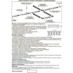 Шинопровод трехжильный 1м однофазный с вводом питания и заглушкой Novotech 135001