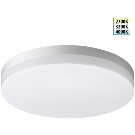 Novotech OPAL STREET 359728 Уличный настенно-потолочный LED-светильник, перекл. 30/35/40Вт, макс. 3870Лм, CCT перекл. цветовой температуры внутри корпуса 2700/3200/4000К, CRI90, 180-265В, IP65, белый поликарбонат, диаметр 324 мм, высота 45 мм