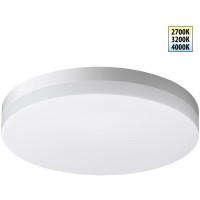Novotech OPAL STREET 359728 Уличный настенно-потолочный LED-светильник, перекл. 30/35/40Вт, макс. 3870Лм, CCT перекл. цветовой температуры внутри корпуса 2700/3200/4000К, CRI90, 180-265В, IP65, белый поликарбонат, диаметр 324 мм, высота 45 мм