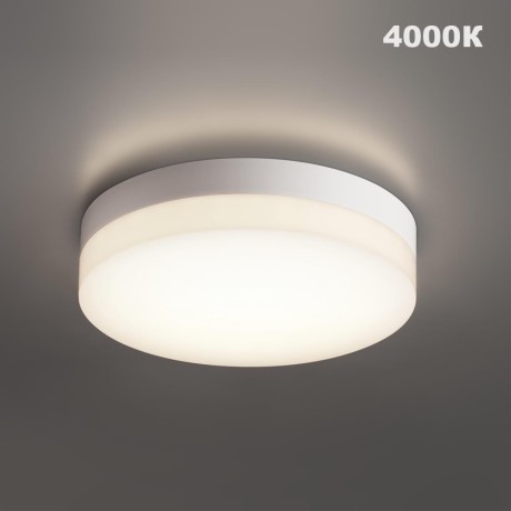 Novotech OPAL STREET 359728 Уличный настенно-потолочный LED-светильник, перекл. 30/35/40Вт, макс. 3870Лм, CCT перекл. цветовой температуры внутри корпуса 2700/3200/4000К, CRI90, 180-265В, IP65, белый поликарбонат, диаметр 324 мм, высота 45 мм