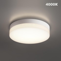 Novotech OPAL STREET 359728 Уличный настенно-потолочный LED-светильник, перекл. 30/35/40Вт, макс. 3870Лм, CCT перекл. цветовой температуры внутри корпуса 2700/3200/4000К, CRI90, 180-265В, IP65, белый поликарбонат, диаметр 324 мм, высота 45 мм