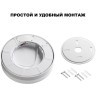 Novotech OPAL STREET 359728 Уличный настенно-потолочный LED-светильник, перекл. 30/35/40Вт, макс. 3870Лм, CCT перекл. цветовой температуры внутри корпуса 2700/3200/4000К, CRI90, 180-265В, IP65, белый поликарбонат, диаметр 324 мм, высота 45 мм