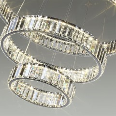 Люстра подвесная кольцевая хрустальная Odeon Light LED 88W 4000K 10200Лм VEKIA 4930/88L
