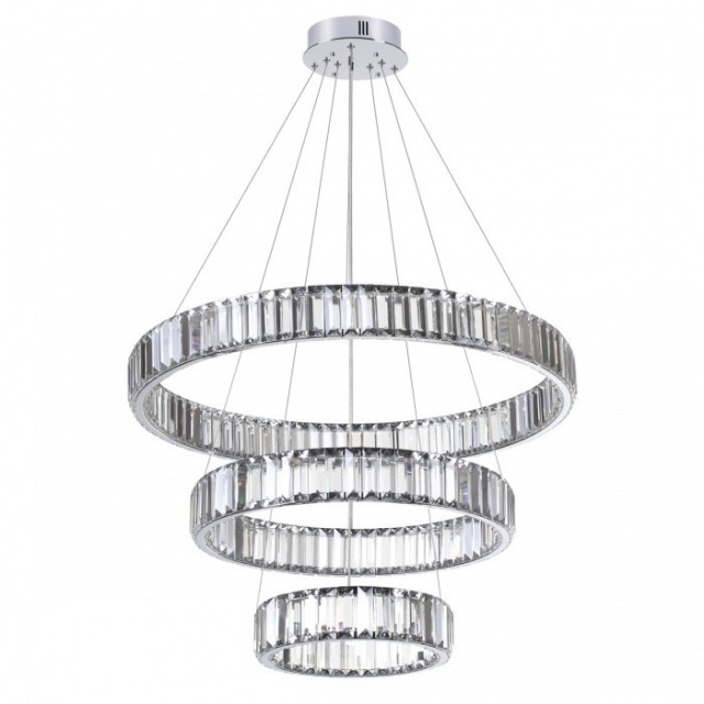 Люстра подвесная кольцевая хрустальная Odeon Light LED 88W 4000K 10200Лм VEKIA 4930/88L