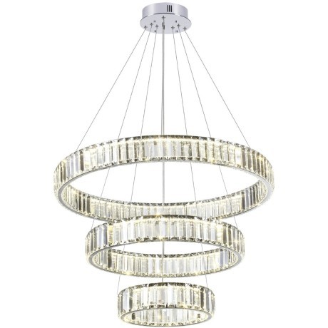 Люстра подвесная кольцевая хрустальная Odeon Light LED 88W 4000K 10200Лм VEKIA 4930/88L