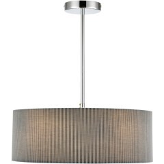 8111/5 MODERNI LN25 хром/серый, металл/текстиль Люстра подвесная E14 5*40W 220V ZIGRISA