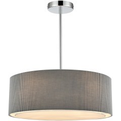 8111/5 MODERNI LN25 хром/серый, металл/текстиль Люстра подвесная E14 5*40W 220V ZIGRISA