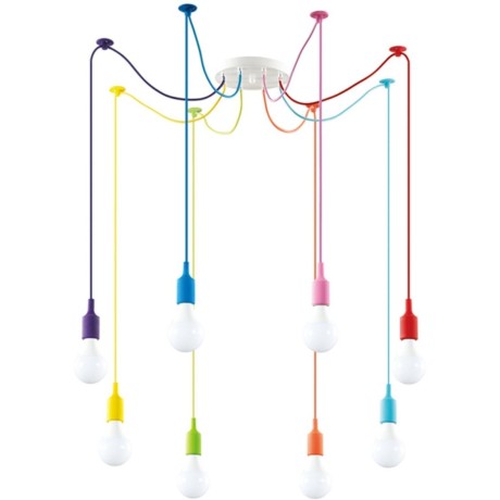 Разноцветный Светильник подвесной "паук" E27 8*60W 220V Lumion LOTTE 3719/8