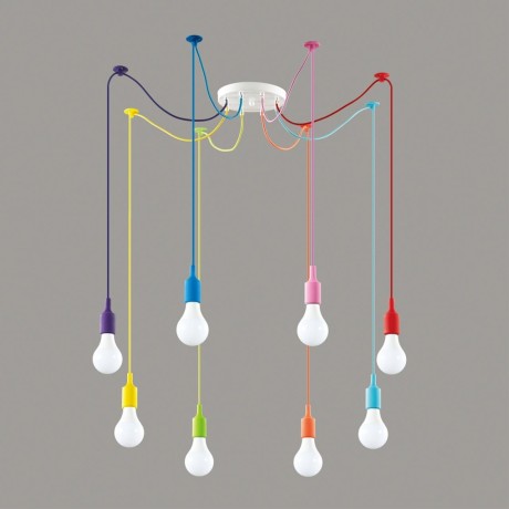 Разноцветный Светильник подвесной "паук" E27 8*60W 220V Lumion LOTTE 3719/8