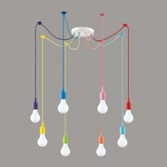 Разноцветный Светильник подвесной "паук" E27 8*60W 220V Lumion LOTTE 3719/8