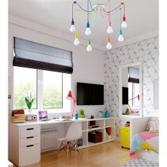 Разноцветный Светильник подвесной "паук" E27 8*60W 220V Lumion LOTTE 3719/8