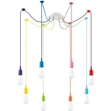 Разноцветный Светильник подвесной "паук" E27 8*60W 220V Lumion LOTTE 3719/8