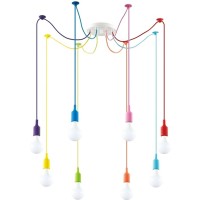 Разноцветный Светильник подвесной "паук" E27 8*60W 220V Lumion LOTTE 3719/8