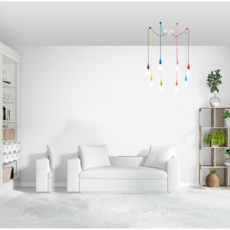 Разноцветный Светильник подвесной "паук" E27 8*60W 220V Lumion LOTTE 3719/8