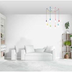 Разноцветный Светильник подвесной "паук" E27 8*60W 220V Lumion LOTTE 3719/8