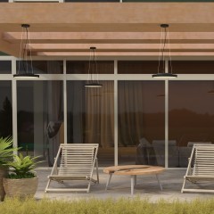 359290 STREET NT24 000 черный Светильник ландшафтный подвесной, длина провода 1.5м IP54 LED 32W 220-240V 4000K 4090Лм VIRTUO