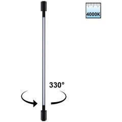 359890 Черный уличный настенный светодиодный линейный светильник 90см (с пов. плафоном) IP54 9Вт 4000К 380Лм CRI80 Novotech VESPERA