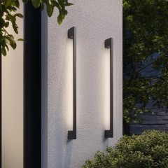 359890 Черный уличный настенный светодиодный линейный светильник 90см (с пов. плафоном) IP54 9Вт 4000К 380Лм CRI80 Novotech VESPERA