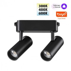 359469 Трековый ременный светодиодный SMART светильник c доп. механическим перекл. цветности Novotech EASY CRI90+ 3000-6000К 560Лм 28° 12W TUYA, Алиса, Wi-Fi