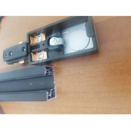 Шинопровод трехжильный 2м однофазный с вводом питания и заглушкой Novotech 135003