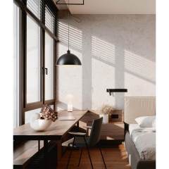 8321/1C Подвесной светильник с черным рельефным плафоном и регулировкой высоты зажимом провода под лампу E27 макс 60W 220V Lumion ARMINA