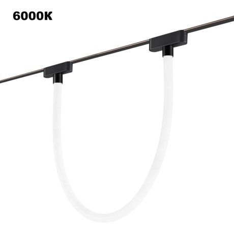 359476 Трековый ременный светодиодный SMART светильник c доп. механическим перекл. цветности Novotech EASY CRI90+ 3000-6000К 580Лм 360° 14W TUYA, Алиса, Wi-Fi