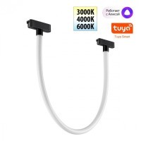 359476 Трековый ременный светодиодный SMART светильник c доп. механическим перекл. цветности Novotech EASY CRI90+ 3000-6000К 580Лм 360° 14W TUYA, Алиса, Wi-Fi