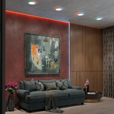 Светильник встраиваемый светодиодный (три сценария работы) IP20 LED 4000К+RGB 6W+3W 540Лм SPAN 359009