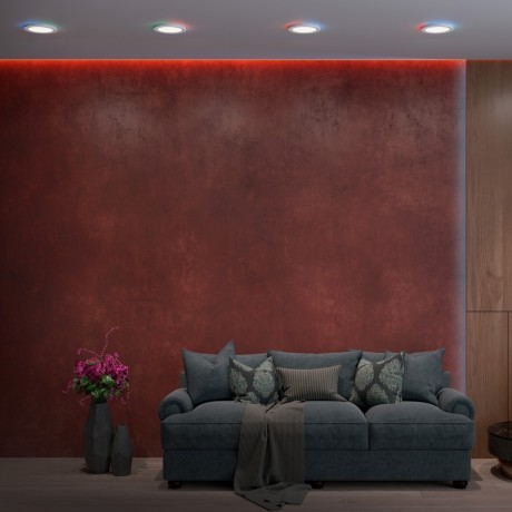 Светильник встраиваемый светодиодный (три сценария работы) IP20 LED 4000К+RGB 6W+3W 540Лм SPAN 359009