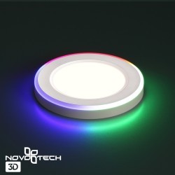 Светильник встраиваемый светодиодный (три сценария работы) IP20 LED 4000К+RGB 6W+3W 540Лм SPAN 359009
