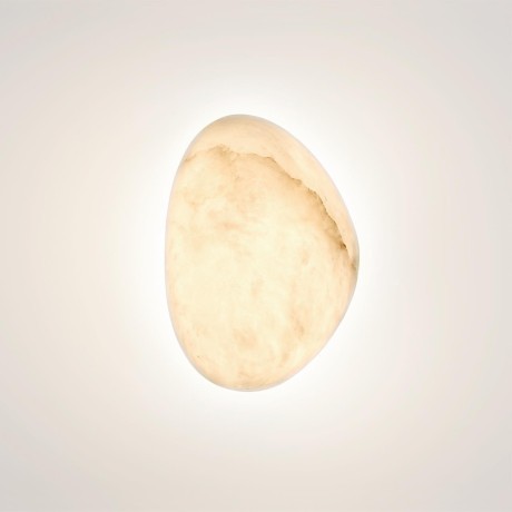 Odeon Light MARBELLA 6684/10WL Настенный LED-светильник органический минимализм, 10Вт, 800Лм, CCT перекл. цветовой температуры на корпусе 3000/3500/4000К, CRI90, 220В, IP20, белый алебастр и бронзовый металл, высота 220 мм, ширина 153 мм, глубина 77 мм