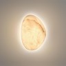 Odeon Light MARBELLA 6684/10WL Настенный LED-светильник органический минимализм, 10Вт, 800Лм, CCT перекл. цветовой температуры на корпусе 3000/3500/4000К, CRI90, 220В, IP20, белый алебастр и бронзовый металл, высота 220 мм, ширина 153 мм, глубина 77 мм