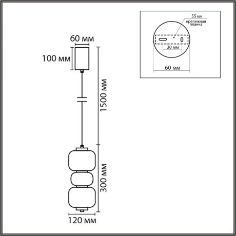 8324/20L Подвесной светодиодный светильник с белым матовым плафоном и бронзовым металлом 10Вт 382Лм 4000K 220V Lumion TAISHA