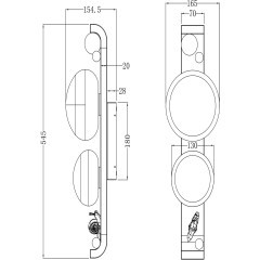 Уличный фасадный светильник IP54 G9 2*15W max LUMA 5434/2W