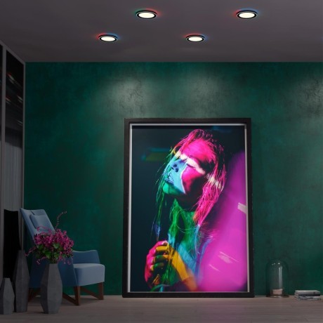 Светильник встраиваемый светодиодный (три сценария работы) IP20 LED 4000К+RGB 12W+4W 960Лм SPAN 359010