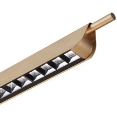 7018/40LA HIGHTECH Подвесной светильник c сенсорн. включением цв. тем-ры 2700-4000-5500K металл/акрил под латунь брашинг IP20 40W CRI 90 220V PUNTO