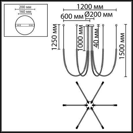 Подвесной светильник IP20 LED 70W 4300Лм 3500K 300° 220V MONELLA 7149/70L
