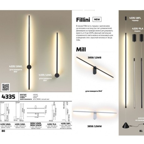 Бра светодиодное Fillini 4335/18WL