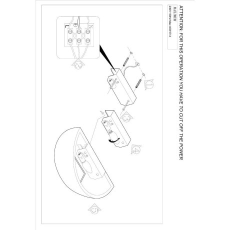 Бра Odeon Light 3551/1W G IPS под лампу 1xE14 40W